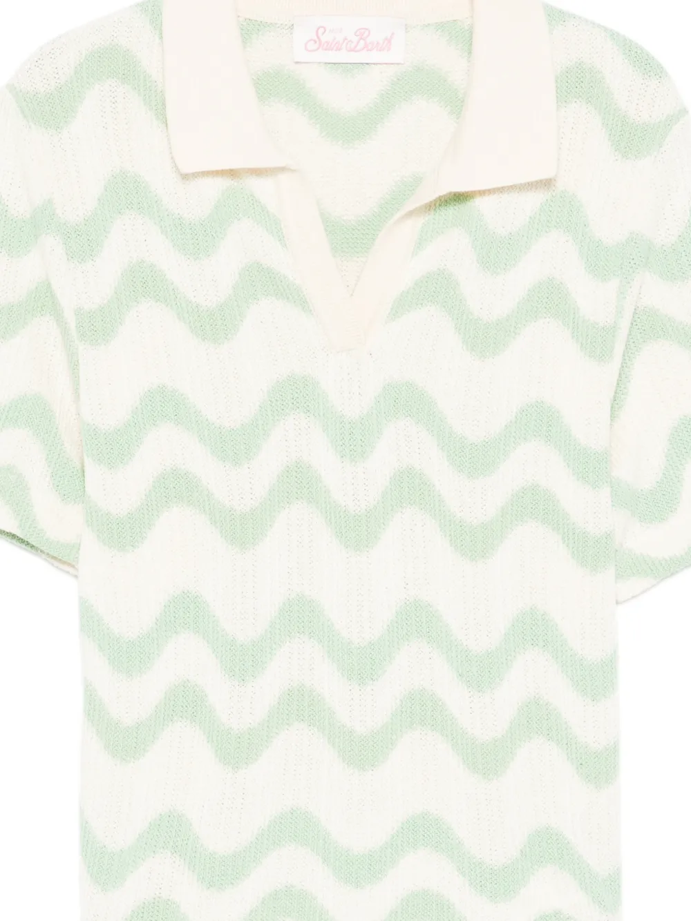 MC2 Saint Barth Kids Gebreide top met patroon Beige