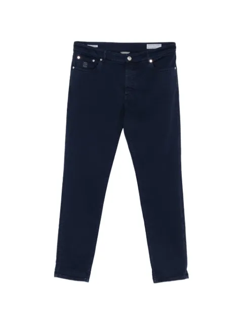 Brunello Cucinelli logo-embroidered jeans