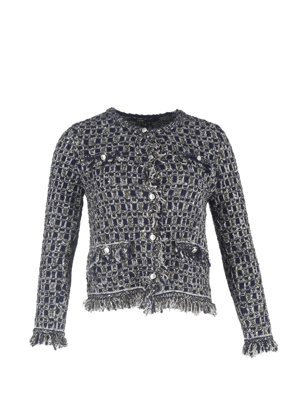 Maje Mimir tweed jacket - Blu