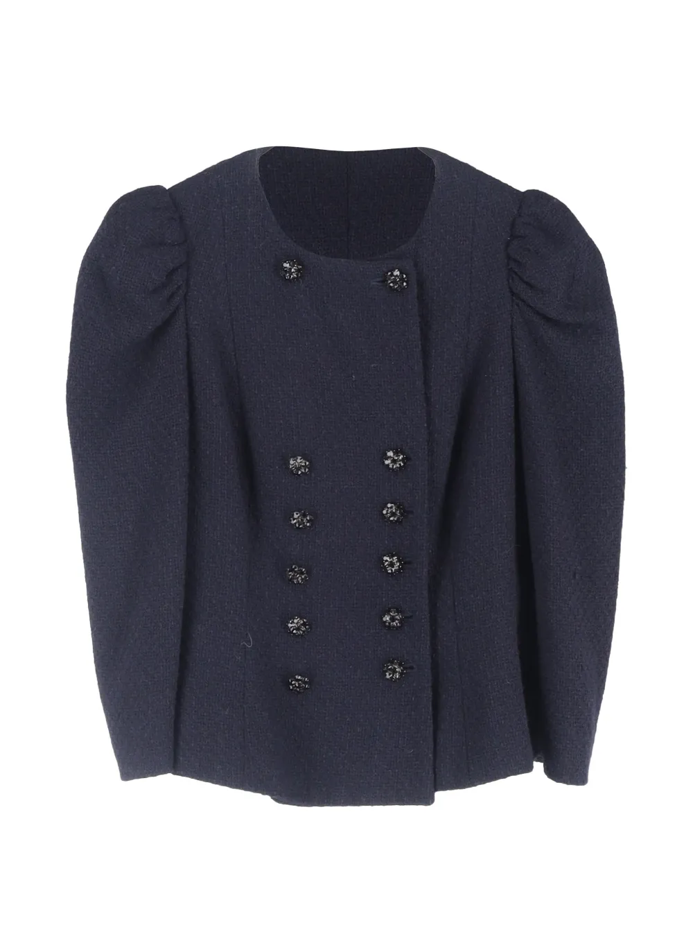 Moschino Pre-Owned double-breasted puffed-sleeve jacket - Blu