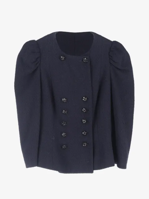 Moschino Pre-Owned double-breasted puffed-sleeve jacket