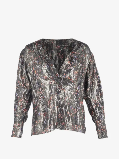 IRO Milana printed wrap top