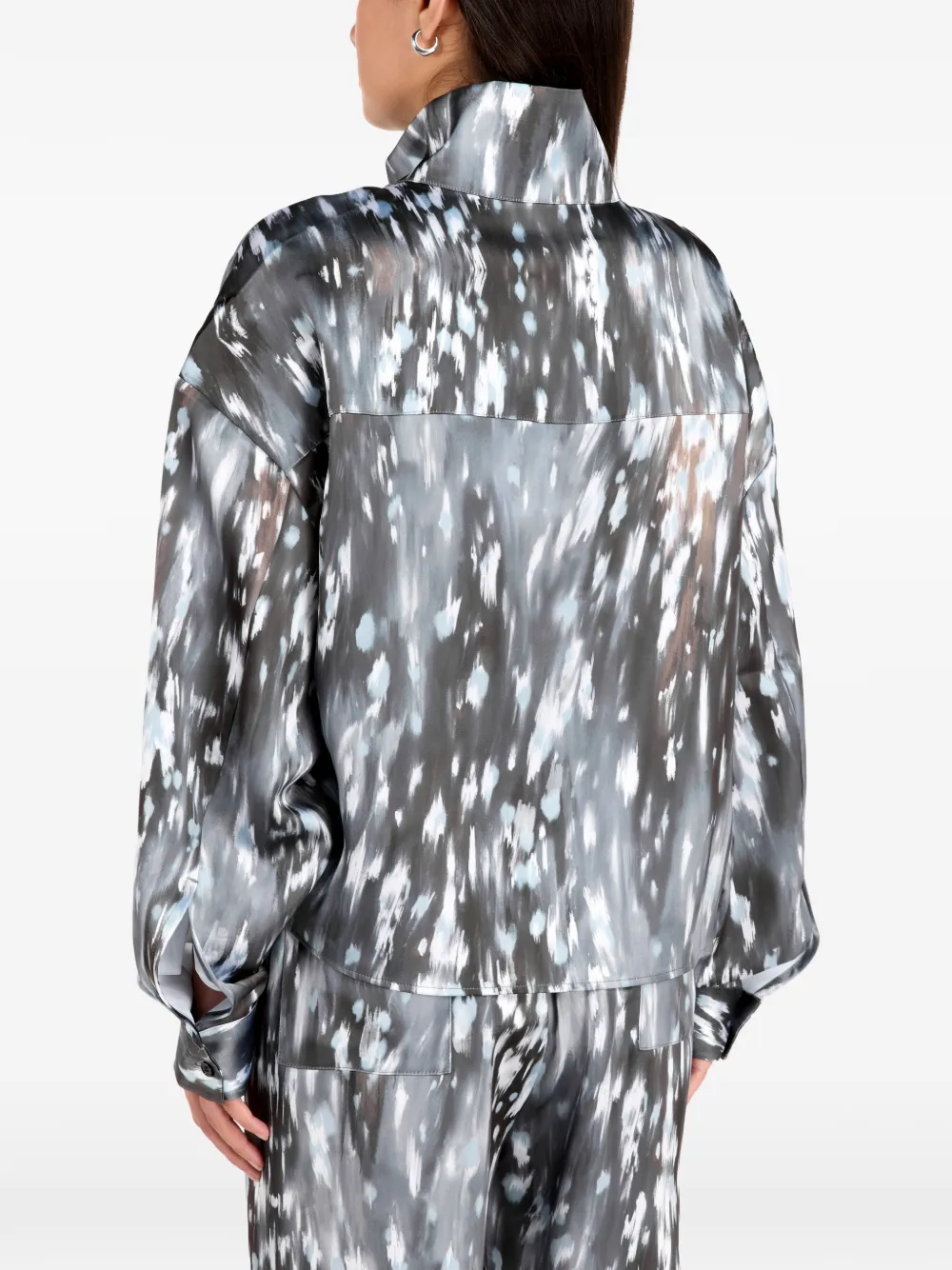 IRO Blouse met hoge hals Grijs
