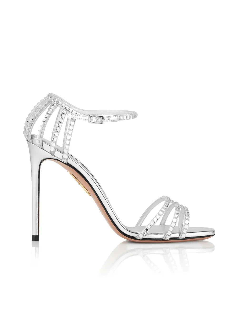 Aquazzura Sensation Crystal heeled sandals Zilver