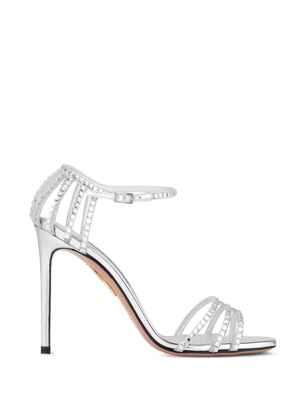 Aquazzura Sensation Crystal heeled sandals - Argento