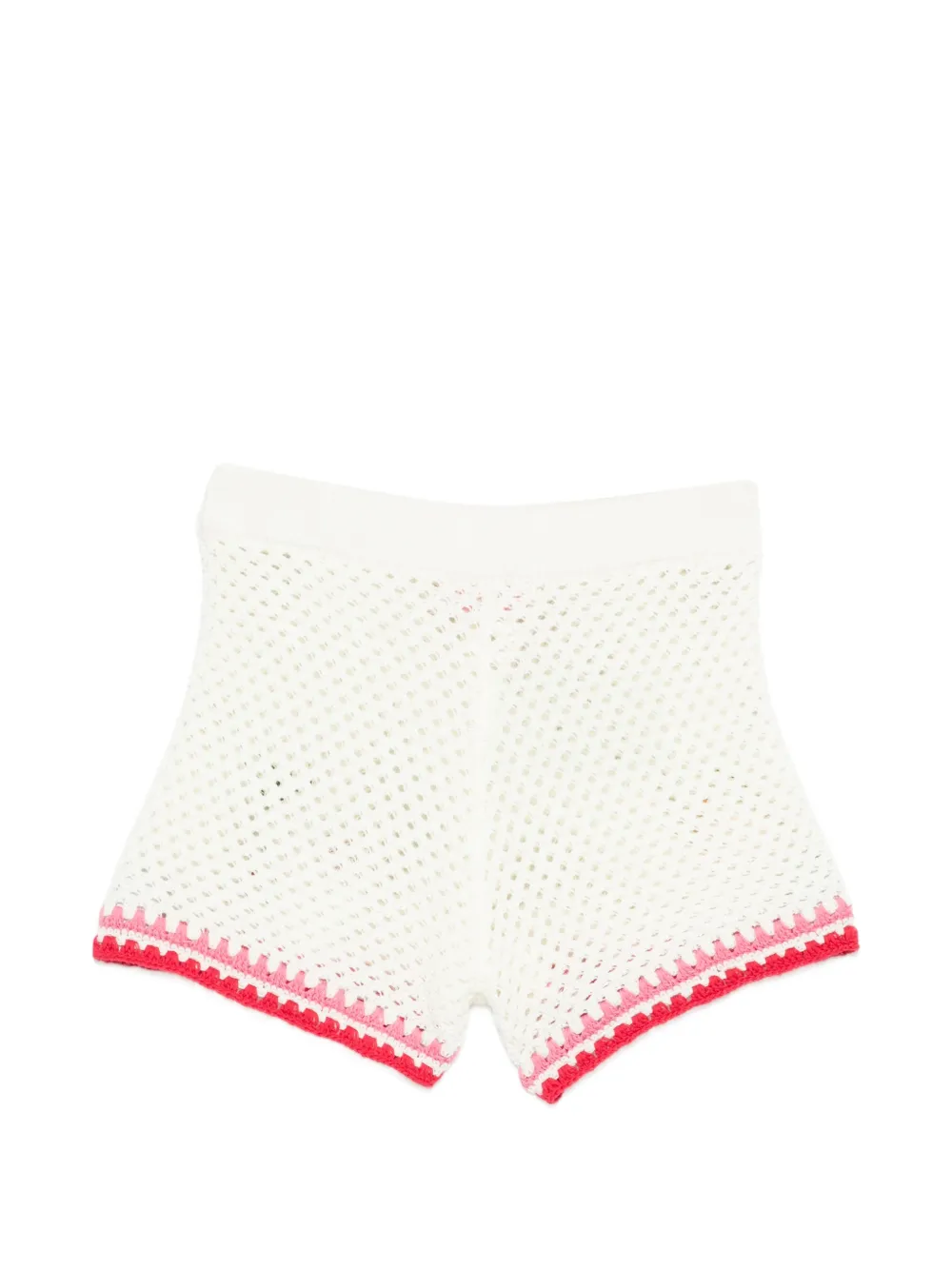 MC2 Saint Barth Kids Gehaakte shorts met fruit-applicatie Wit