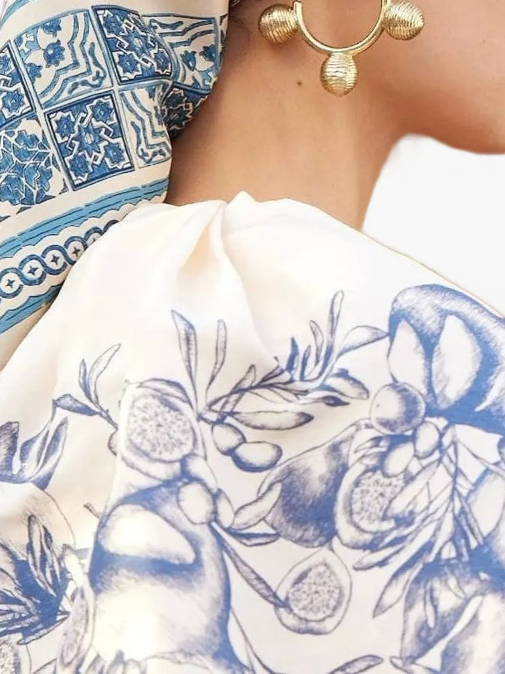  Alemais Villa Romantica Patterned Scarf - Neutro 