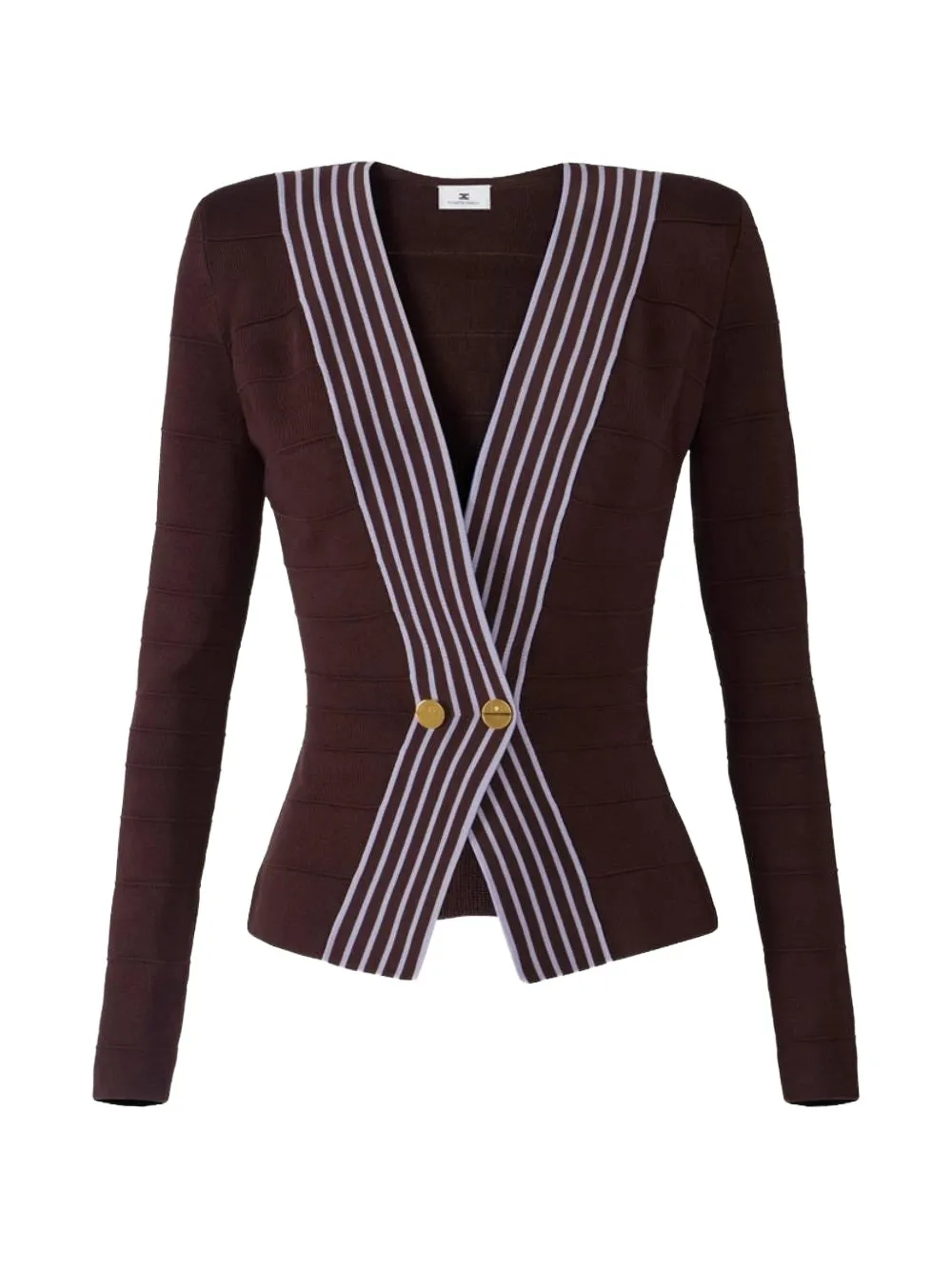 Elisabetta Franchi striped cardigan - Brown