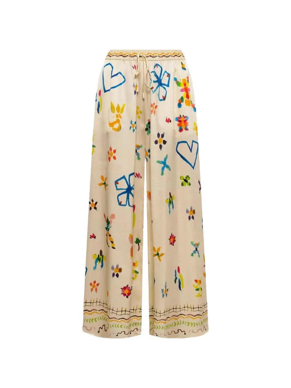 ALEMAIS Sidi silk trousers - Nude