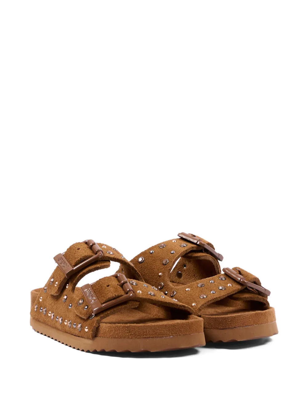 Colors Of California buckle embellished sandals - Marrone