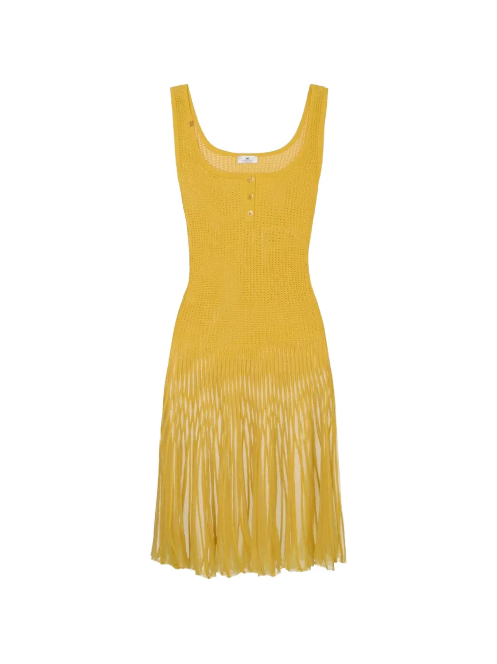 Elisabetta Franchi button plissé dress - Gelb