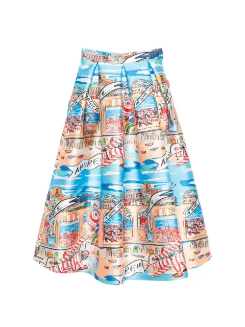 alessandro enriquez falda midi con pliegues