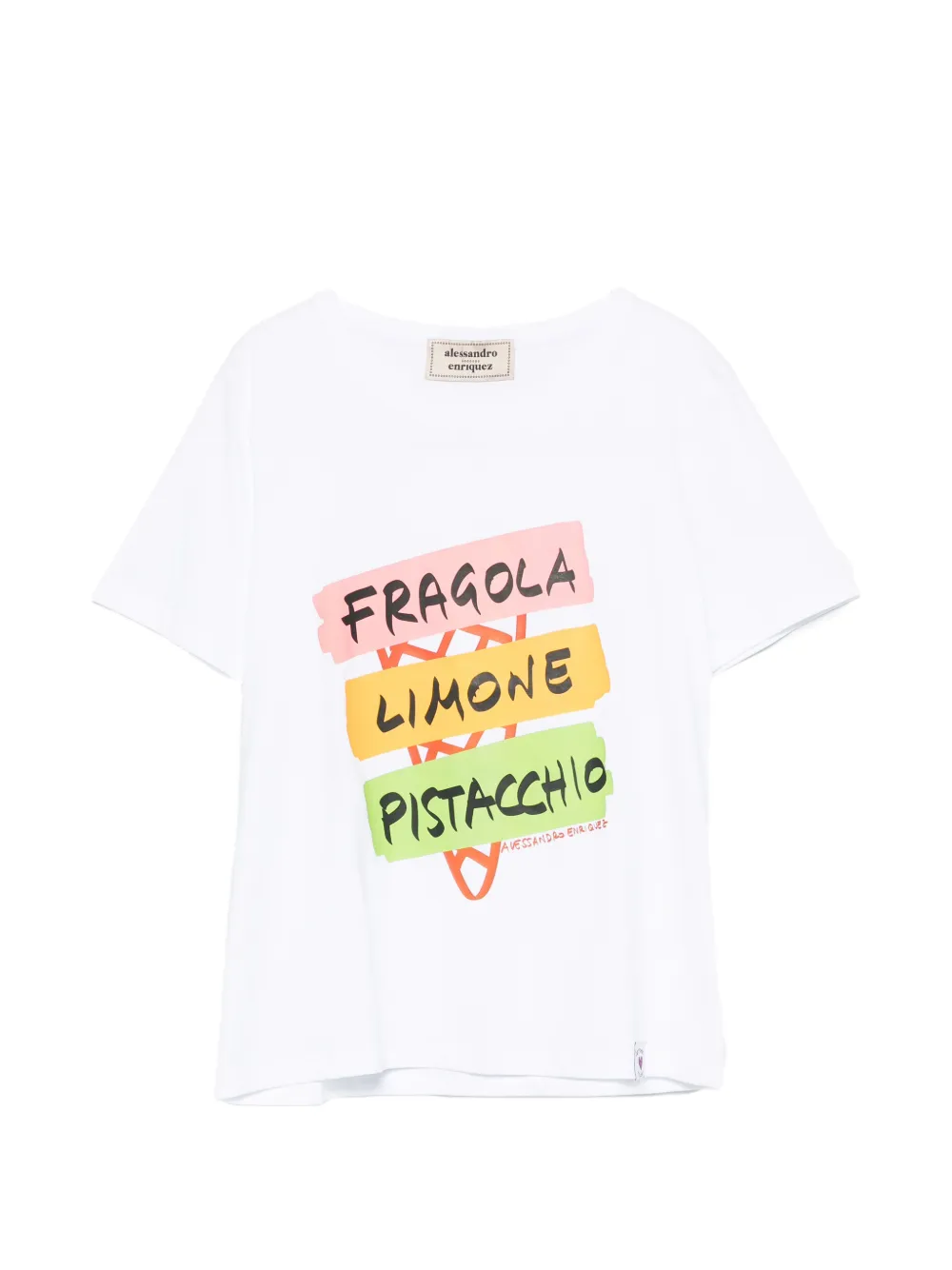 alessandro enriquez cotton T-shirt - Bianco