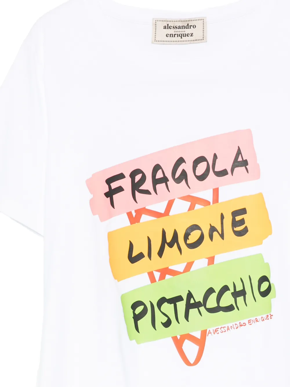 alessandro enriquez Katoenen T-shirt Wit