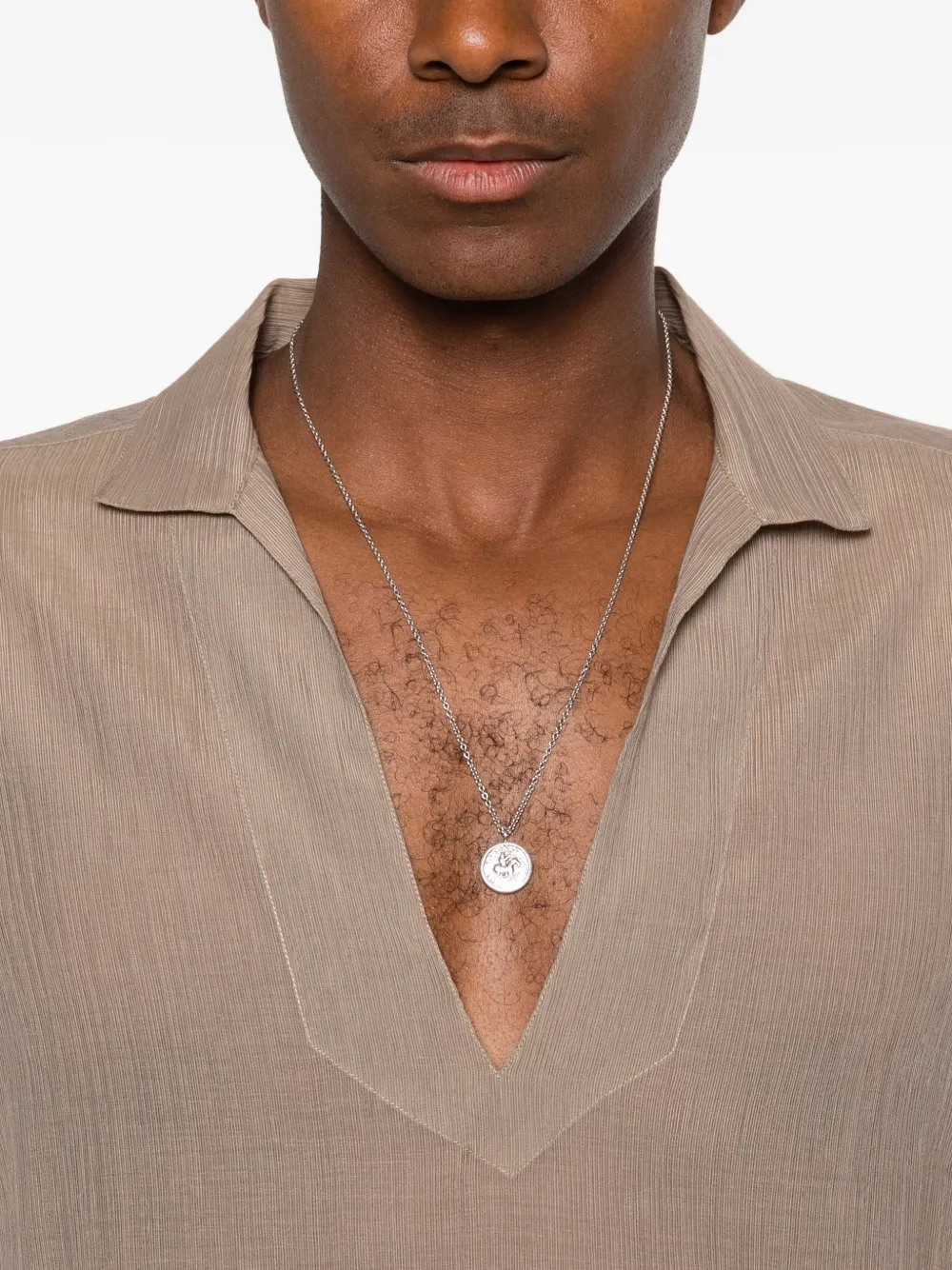 Tagliatore Semi-doorzichtig shirt Bruin