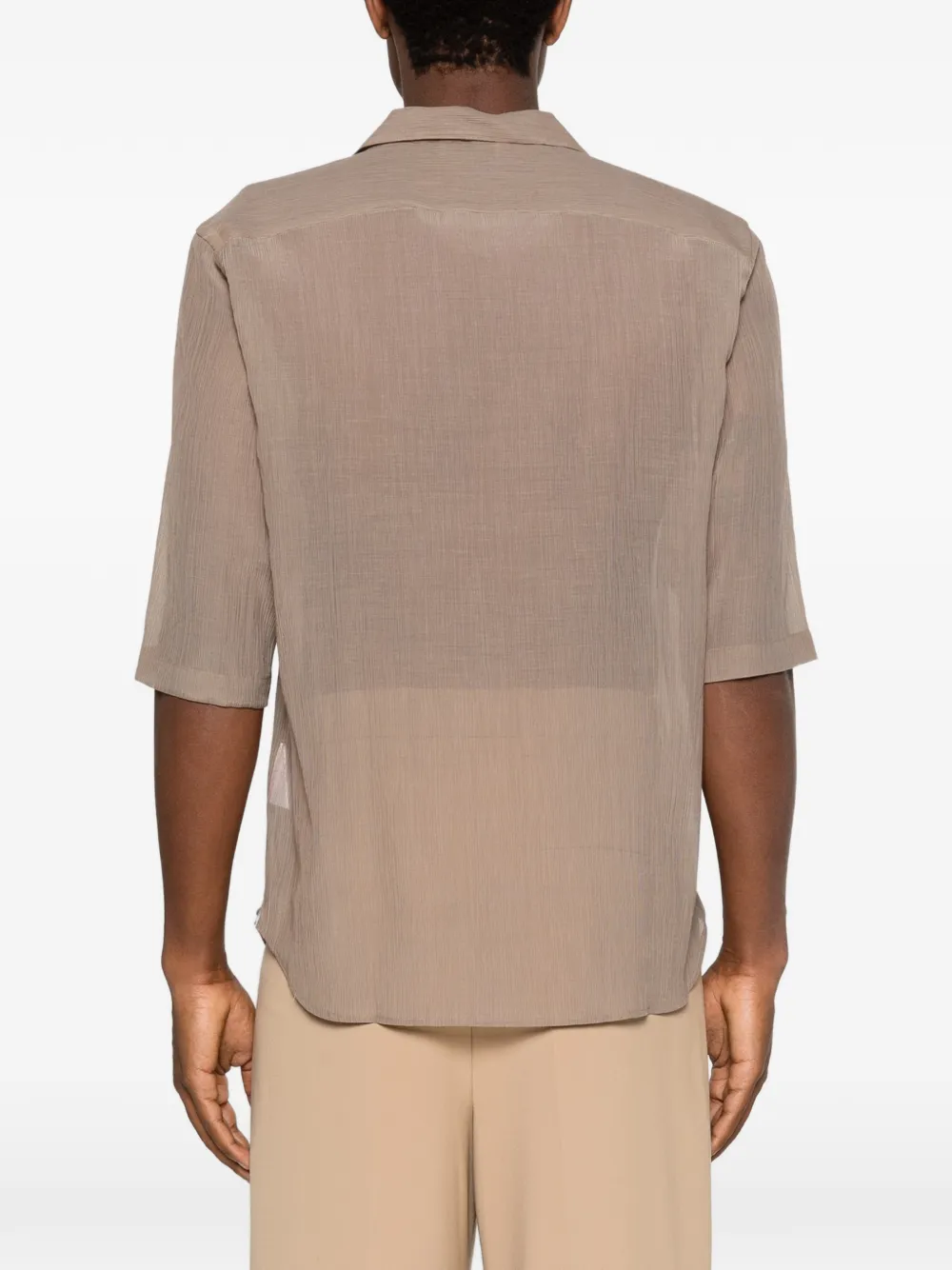 Tagliatore Semi-doorzichtig shirt Bruin