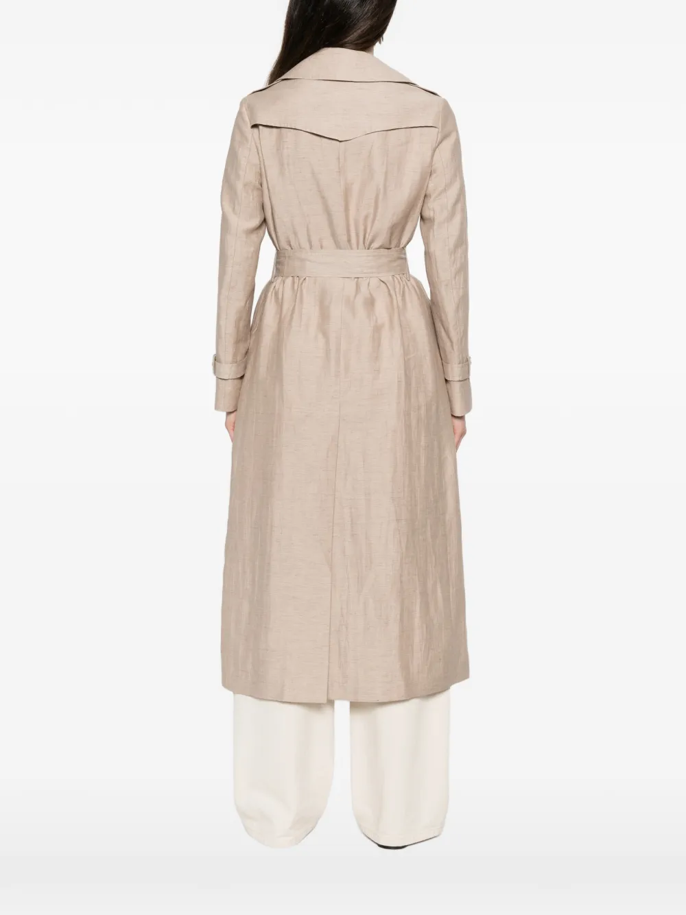 Tagliatore Jas met ceintuur en stormklep Beige