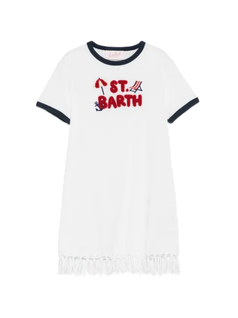 MC2 Saint Barth Kids vestido con ribete de flecos