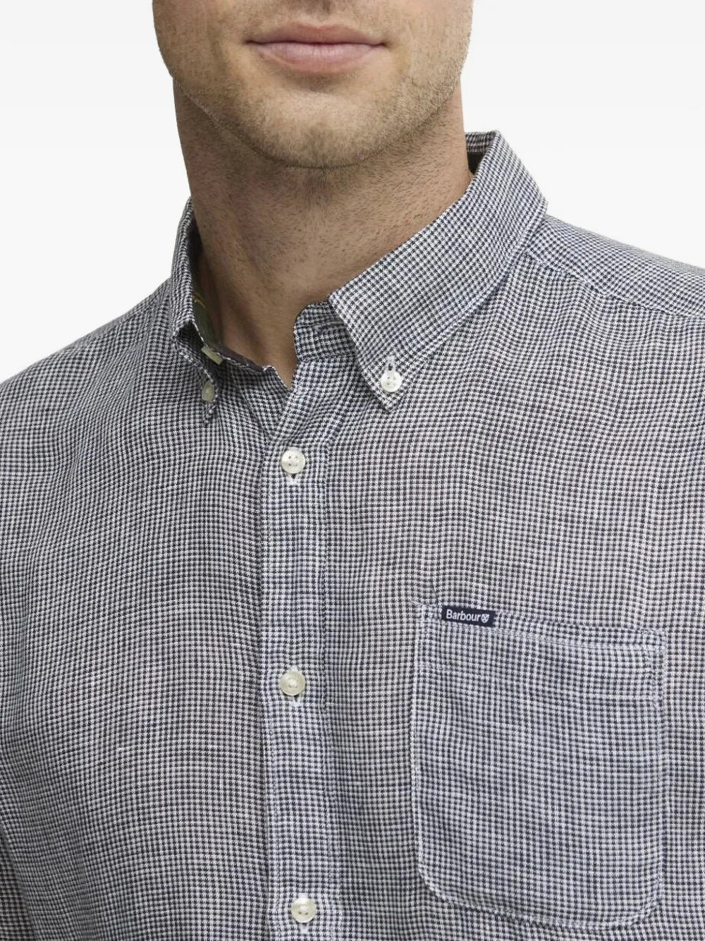 Barbour Linton getailleerde overhemd Blauw