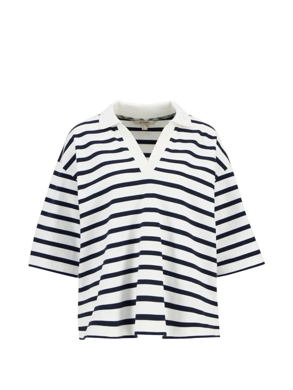 Barbour Inez striped V-neck T-shirt - Bianco