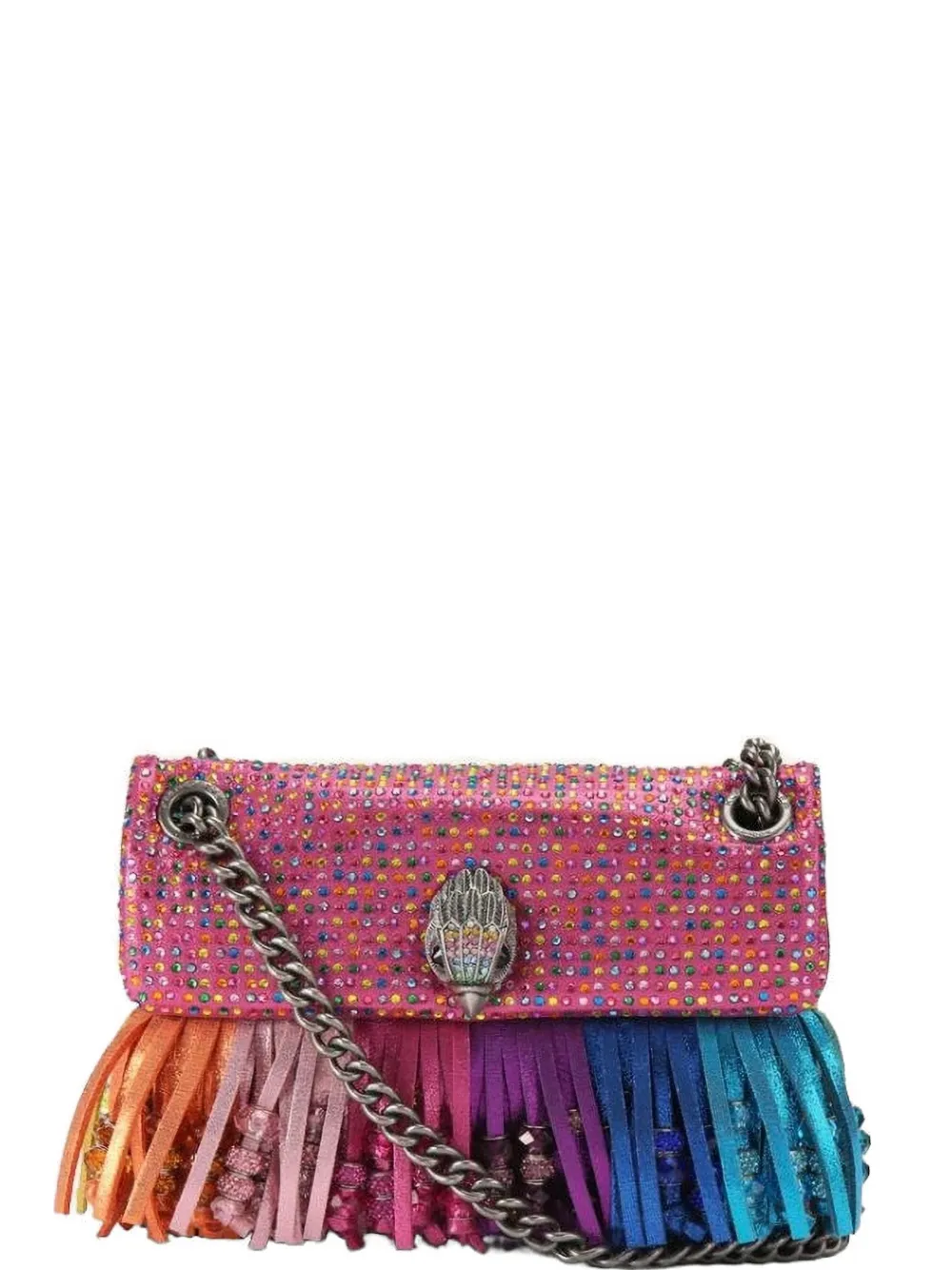 Kurt Geiger mini fringed shoulder bag - Rosa
