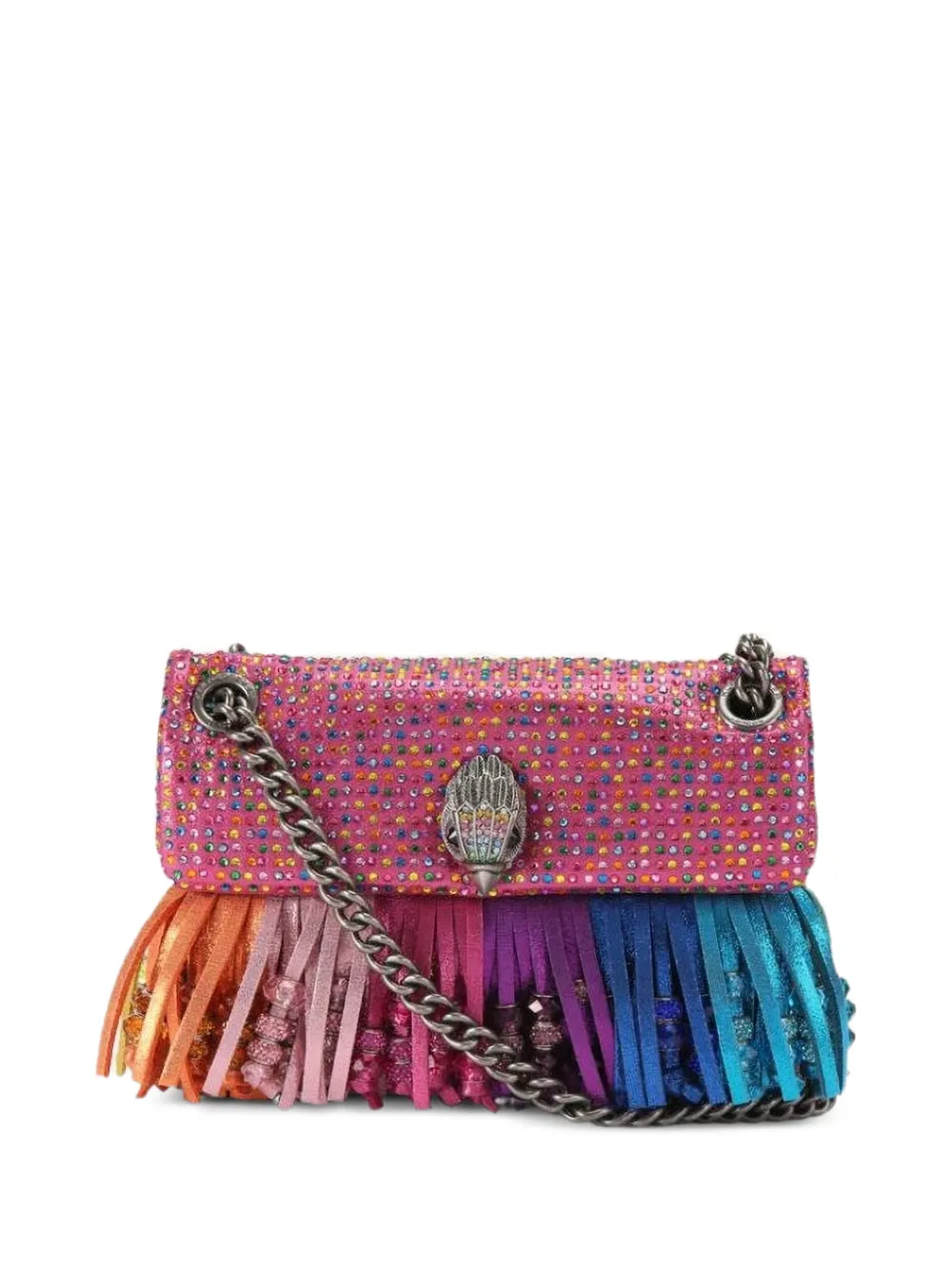 Kurt Geiger mini fringed shoulder bag - Rosa