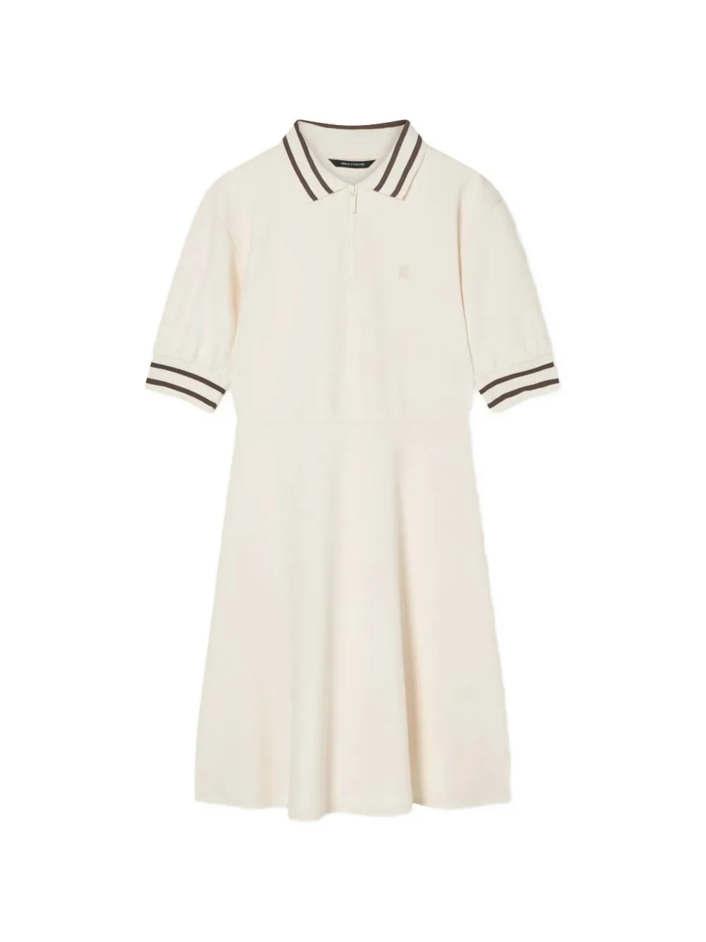 Armani Exchange polo-collar mini dress - Bianco