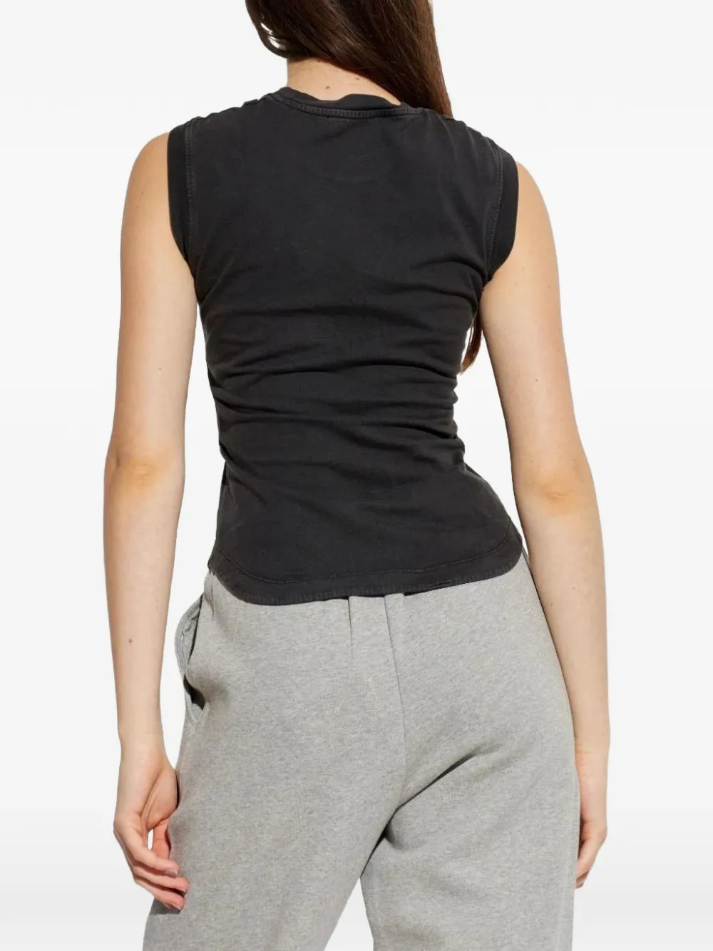 The Attico Tanktop met geborduurd logo Zwart