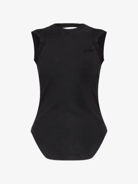 The Attico logo-embroidered tank top