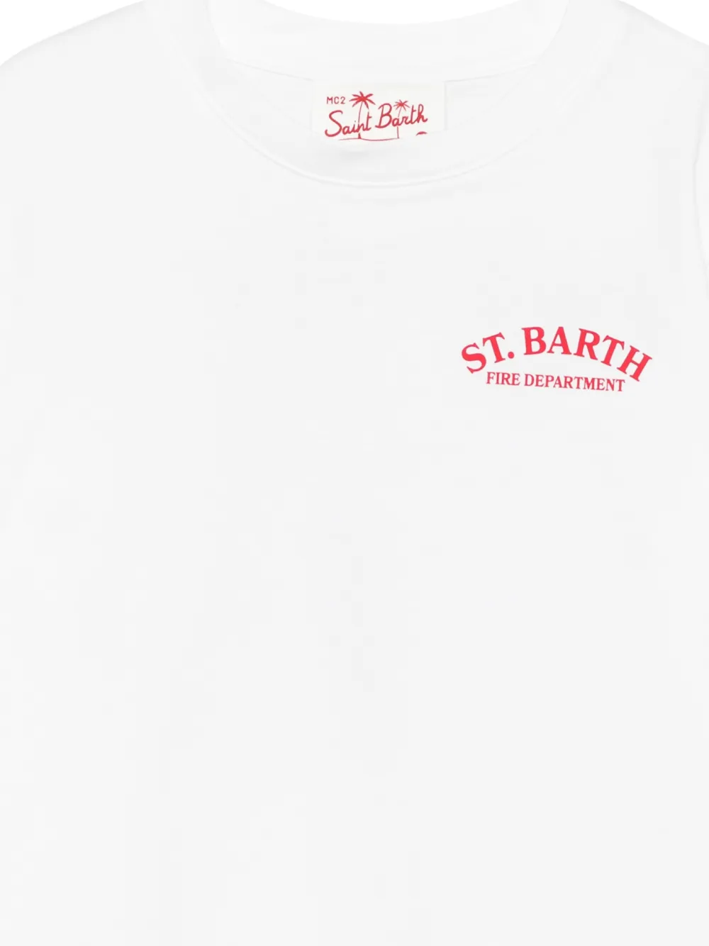 MC2 Saint Barth Kids Portland T-shirt met logo en korte mouwen Wit