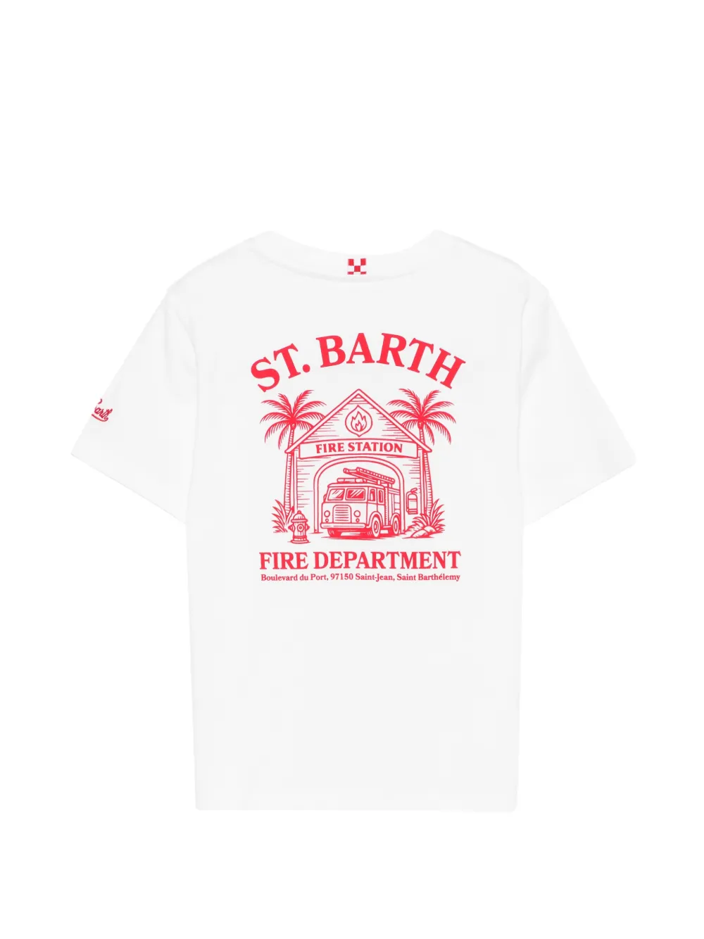 MC2 Saint Barth Kids Portland T-shirt met logo en korte mouwen Wit