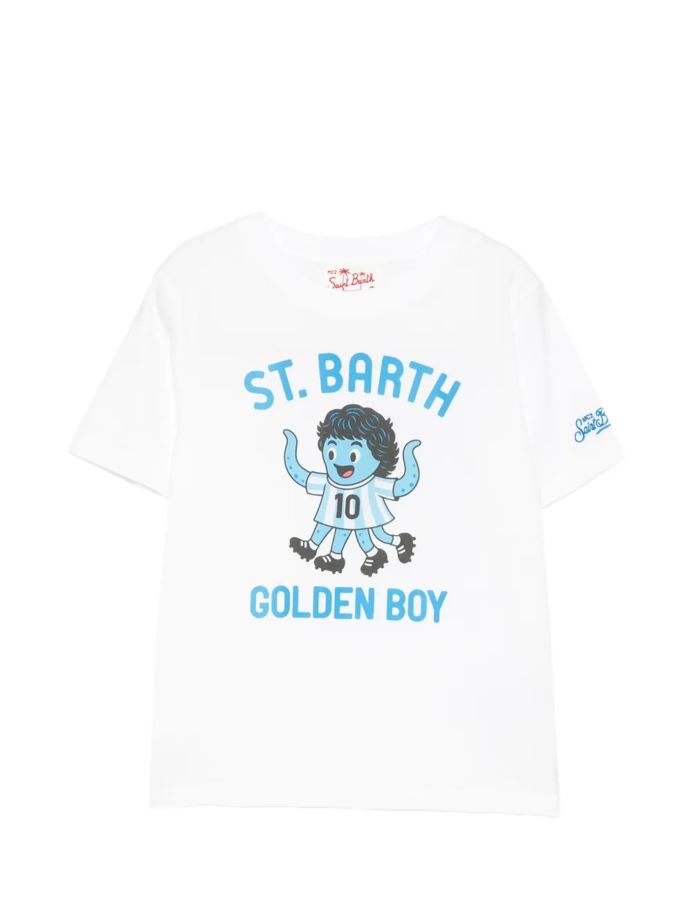MC2 Saint Barth Kids Denver graphic T-shirt - Bianco