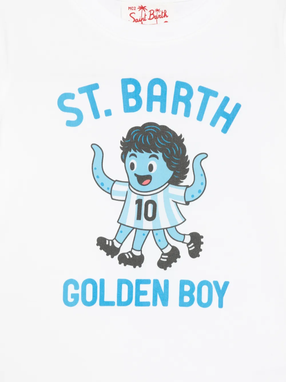 MC2 Saint Barth Kids T-shirt met print en korte mouwen Wit