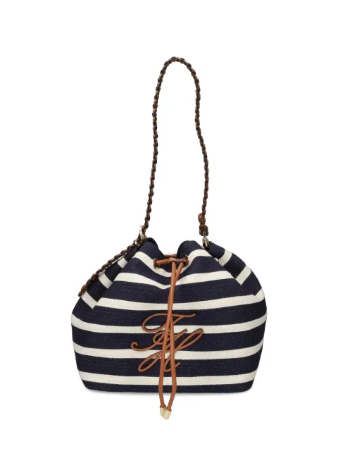 Tommy Hilfiger striped braided-strap shoulder bag