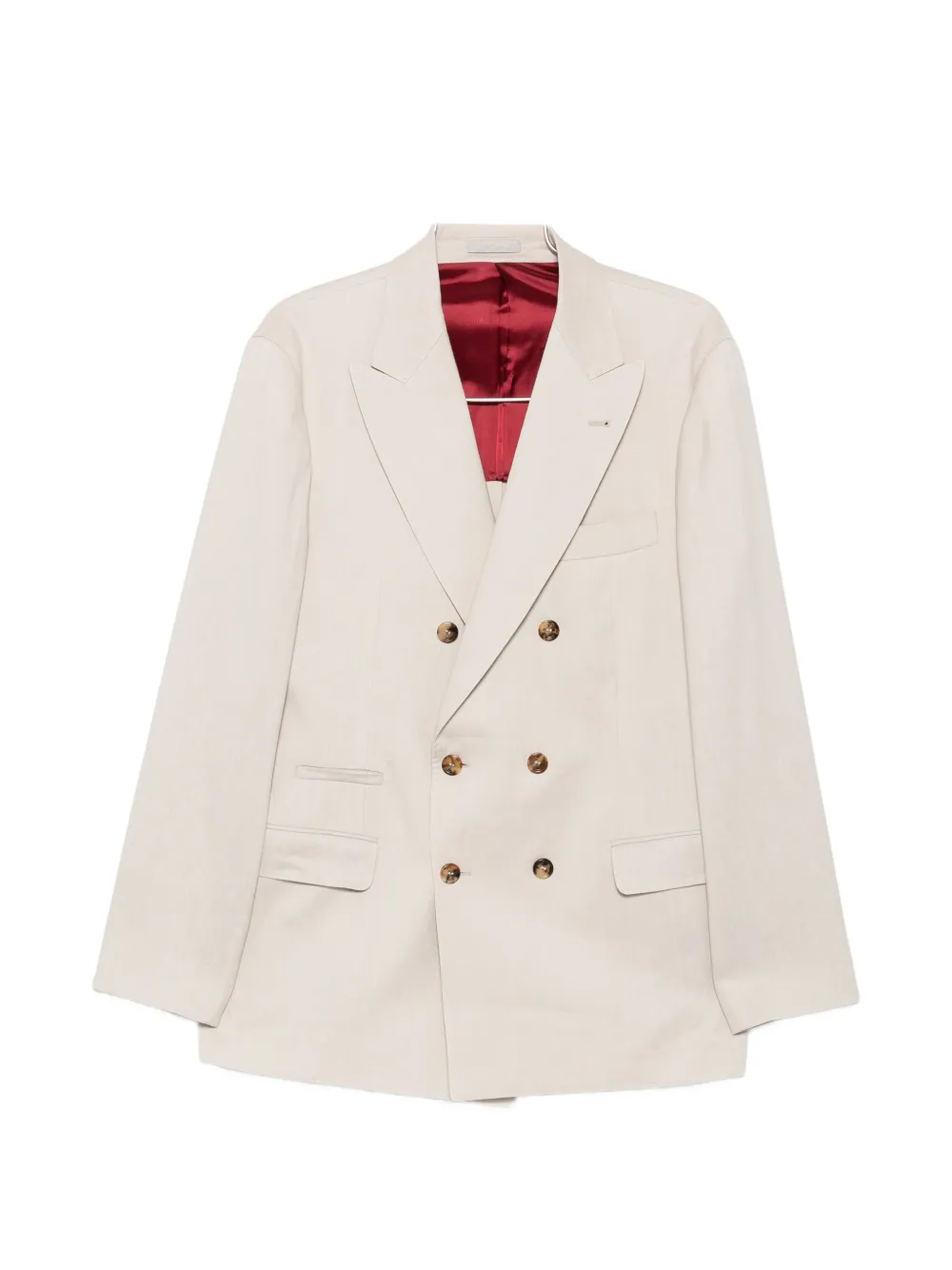 Brunello Cucinelli double-breasted suit - Toni neutri