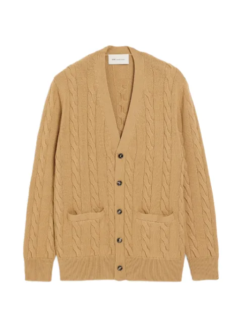 AMI Paris wool and cotton cable-stitch cardigan