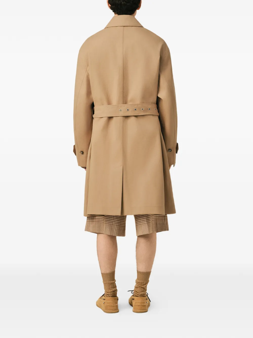 AMI Paris Waterafstotende katoenen Mac-jas met twill-riem Beige