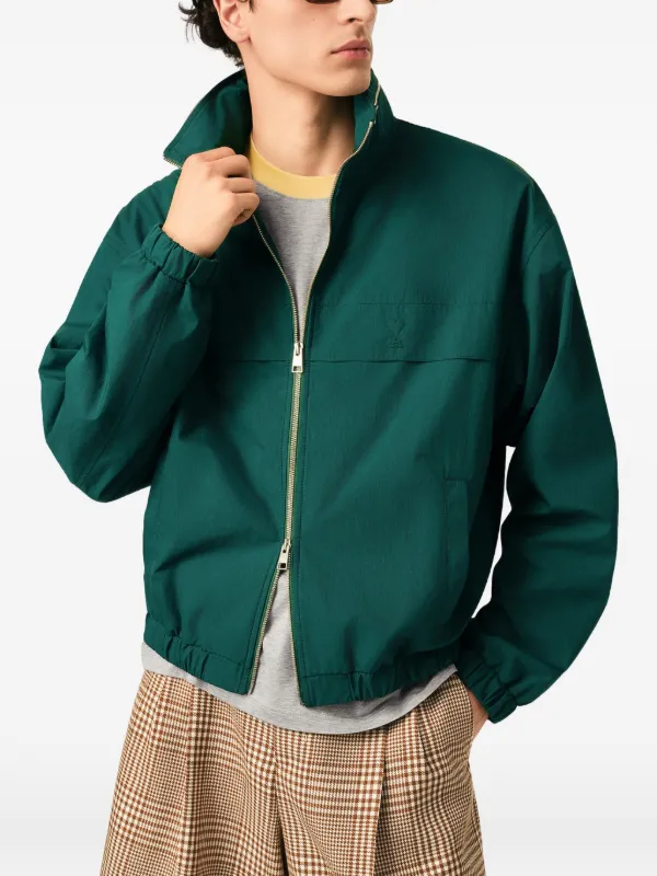 AMI Paris Cotton And Nylon Canvas Windbreaker | Green | FARFETCH