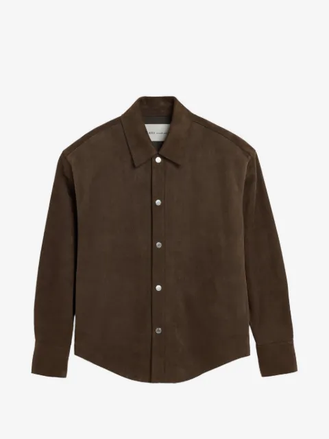 AMI Paris goat-leather buttoned overshirt