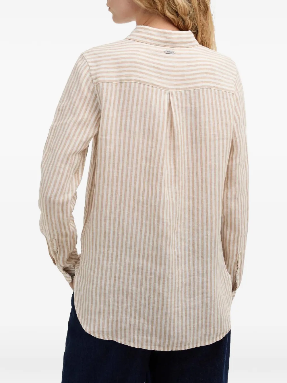 Barbour Marine gestreept overhemd Beige