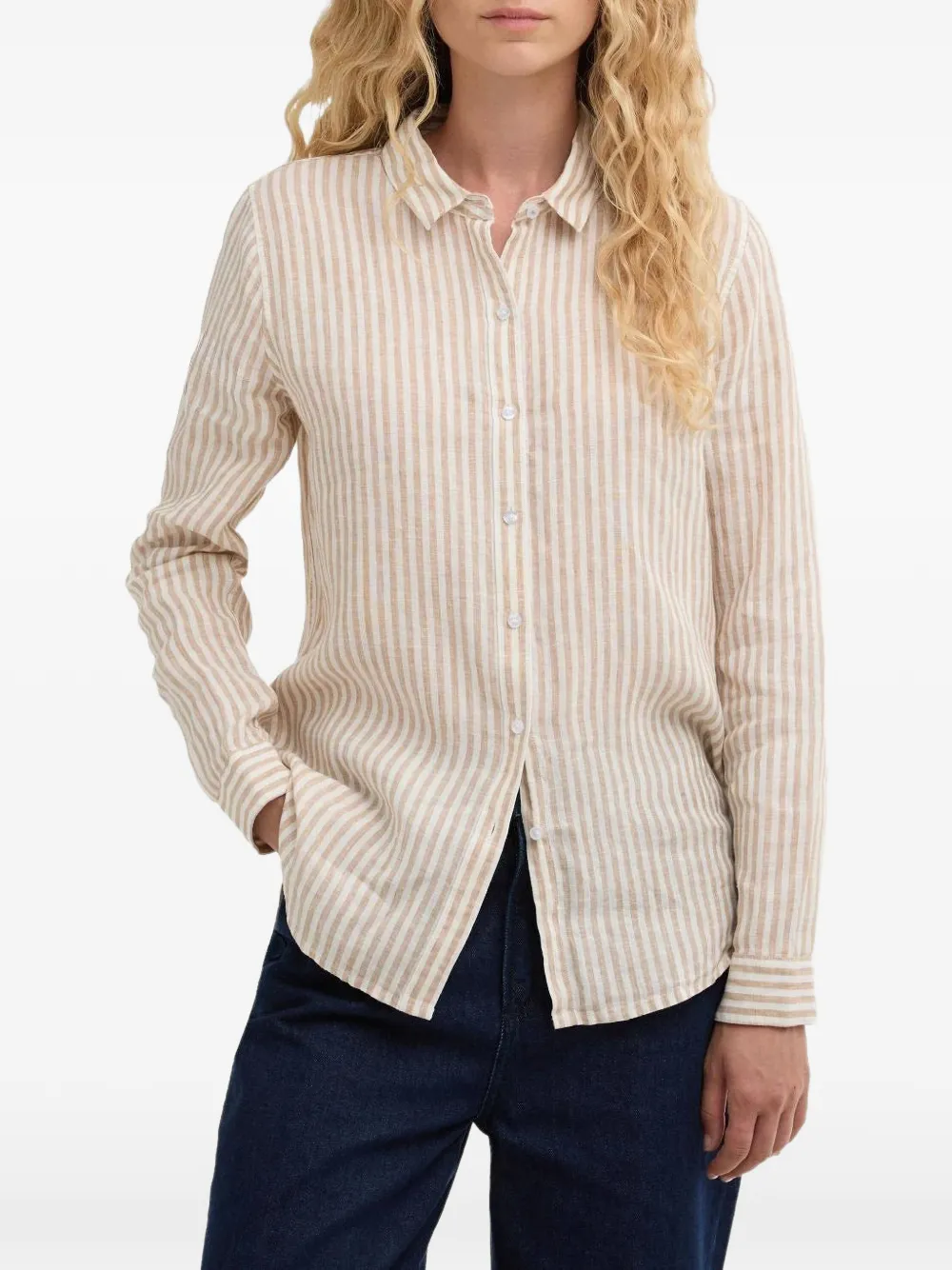 Barbour Marine gestreept overhemd Beige