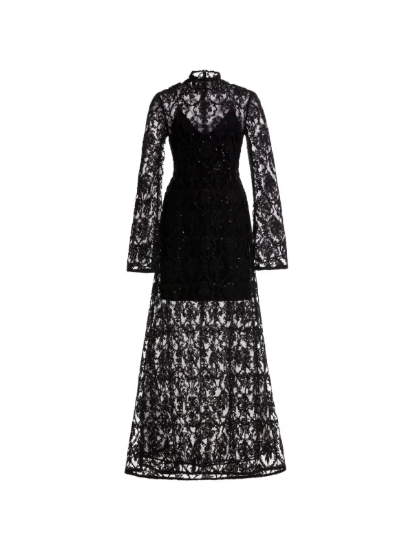 Agua by Agua Bendita Arcilla Paramo Maxi Dress in Black