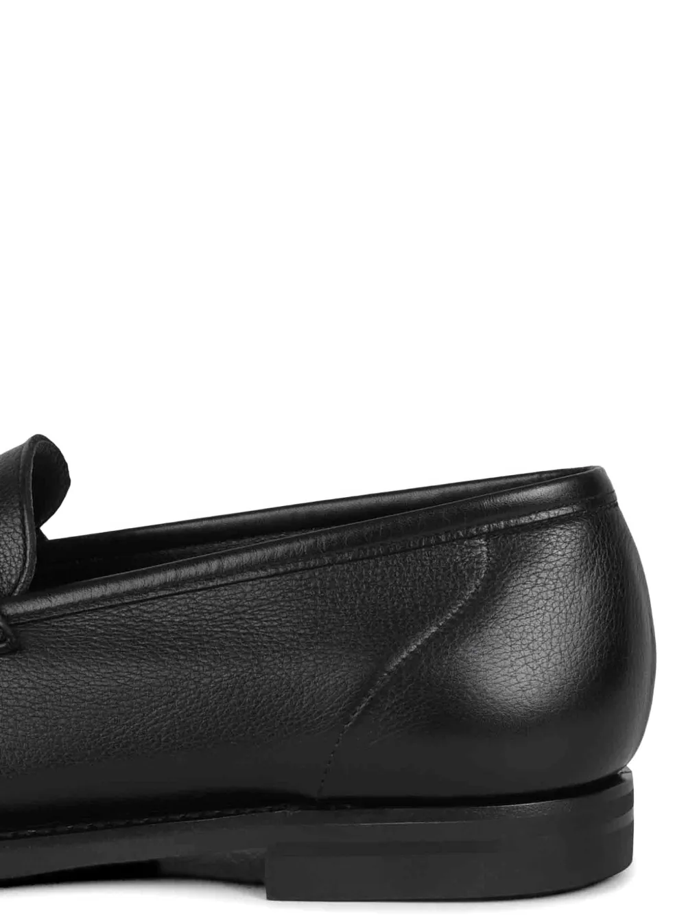 Crockett & Jones Harvard pebbled leather loafers Zwart