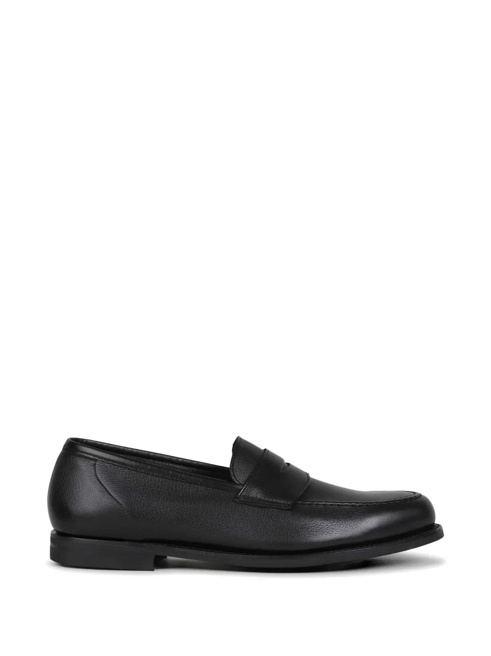 Crockett & Jones Harvard pebbled leather loafers - Nero