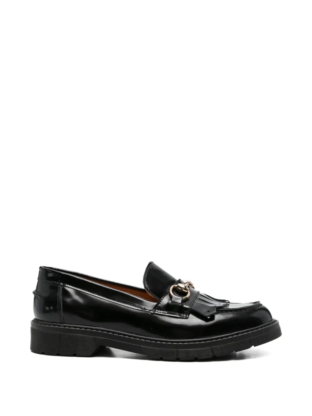 SERGIO MORETTI FIRENZE horsebit kiltie loafers - Nero