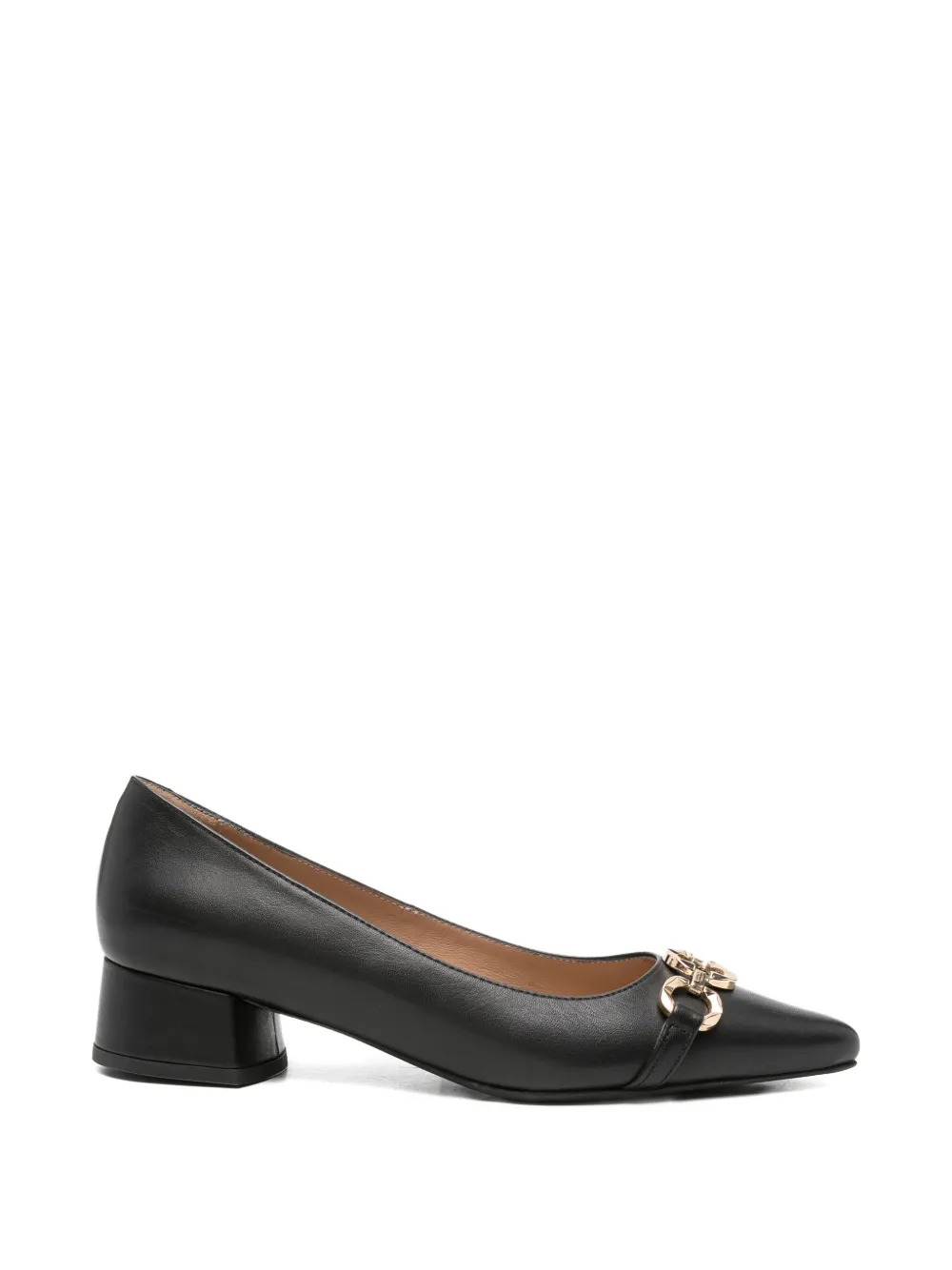SERGIO MORETTI FIRENZE chain-link pointed-toe pumps - Nero