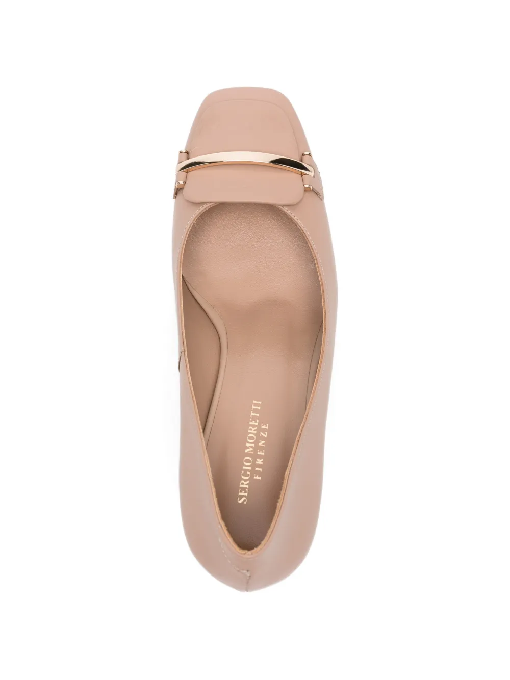 SERGIO MORETTI FIRENZE Pumps met vierkante neus Beige