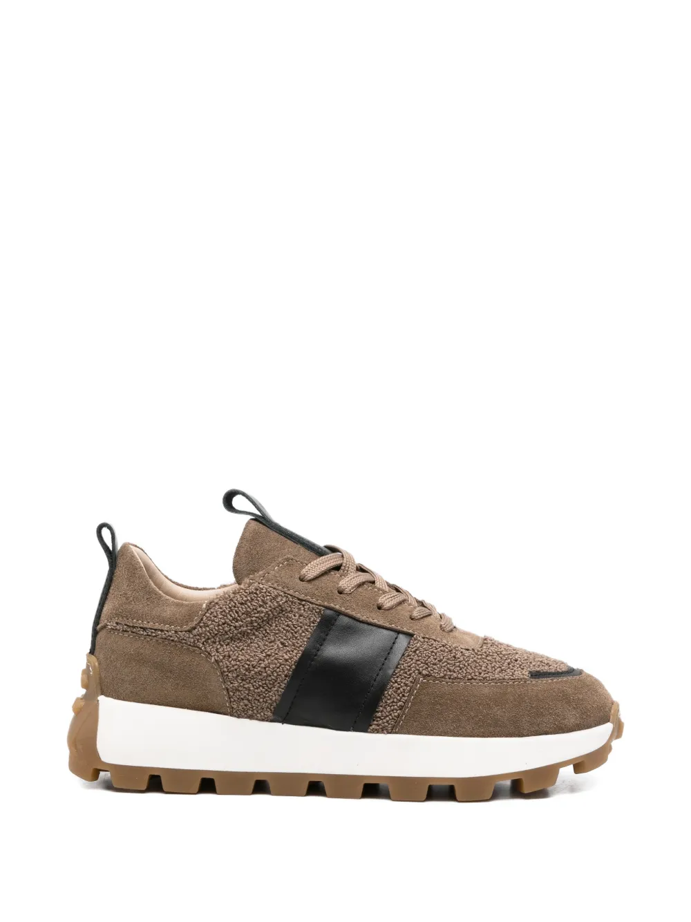 SERGIO MORETTI FIRENZE stripe-detail sneakers - Marrone