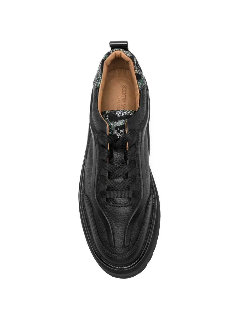 SERGIO MORETTI FIRENZE Sneakers met plateauzool en textuur Zwart