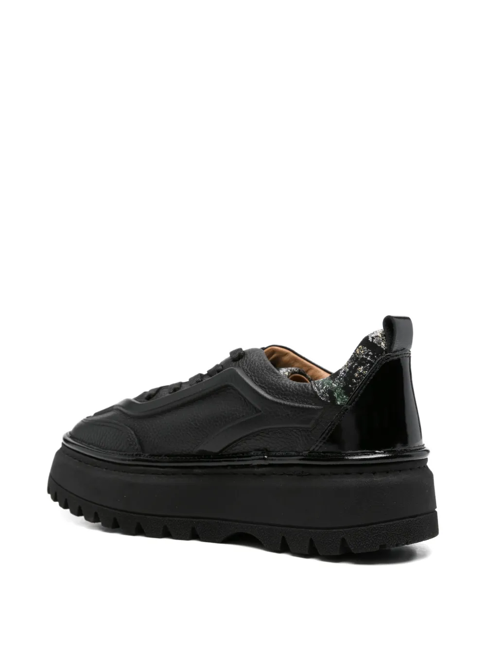 SERGIO MORETTI FIRENZE Sneakers met plateauzool en textuur Zwart